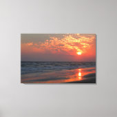 Ocean Sunset - Oak Island, NC Canvas Afdruk (Voorkant)