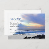 Ocean Sunset op Beach RSVP Card (Voorkant / Achterkant)