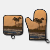 Ocean Sunset op Kauai Hawaii Ovenwant & Pannenlap Set (Voorkant)