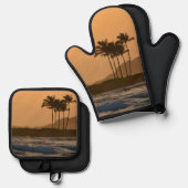 Ocean Sunset op Kauai Hawaii Ovenwant & Pannenlap Set (Voorkant / Achterkant)
