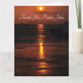 Ocean Sunset Pastor appreciatie Bedankkaart (Voorkant)