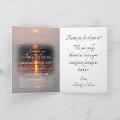 Ocean Sunset Pastor appreciatie Bedankkaart (Binnen)