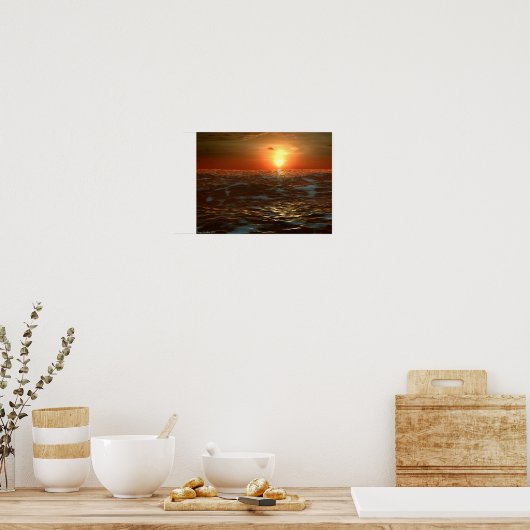 Ocean Sunset Poster (Keuken)