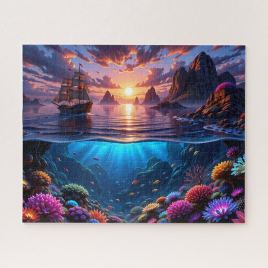 Ocean Sunset Puzzle Legpuzzel (Horizontaal)