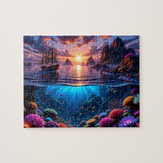 Ocean Sunset Puzzle Legpuzzel (Horizontaal)