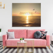 OCEAN SUNSET QUOTE CANVAS AFDRUK (Insitu (Woonkamer))