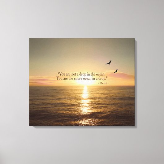 OCEAN SUNSET QUOTE CANVAS AFDRUK (Voorkant)