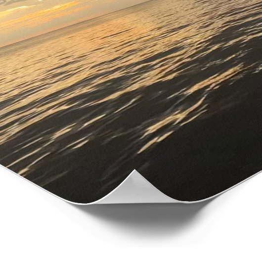 Ocean Sunset Reflection Photography -Beautiful Sea Poster (Hoek)