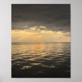 Ocean Sunset Reflection Photography -Beautiful Sea Poster