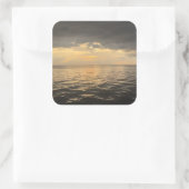 Ocean Sunset Reflection Photography-Beautiful Sea Vierkante Sticker (Tas)