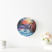 Ocean Sunset Ronde Klok (Huis)
