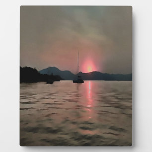 Ocean Sunset Sailboat Sunset Bozburun Marmaris Fotoplaat