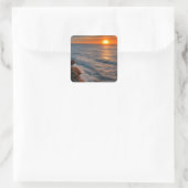 Ocean sunset square sticker (Tas)
