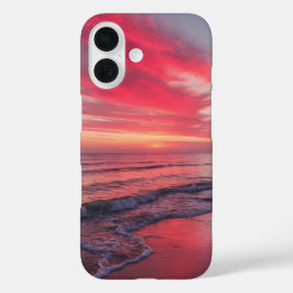 Ocean Sunset, Strandvibe, Zomercadeau, Natuur Lief iPhone 16 Hoesje