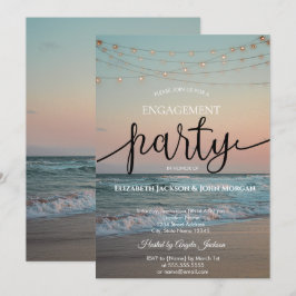 Ocean Sunset, String Lights Script Verloving Kaart