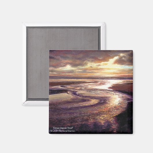 Ocean Sunset Swirl Magnet (Voorkant / Achterkant)