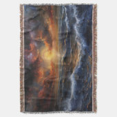 Ocean Sunset Throw Blanket Deken (Voorkant Verticaal)