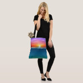 Ocean Sunset Tote Bag (Op model)