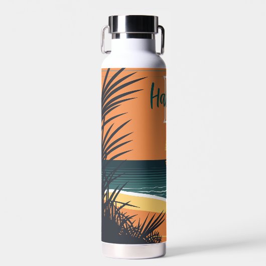 Ocean Sunset Travel Waterfles (Voorkant)