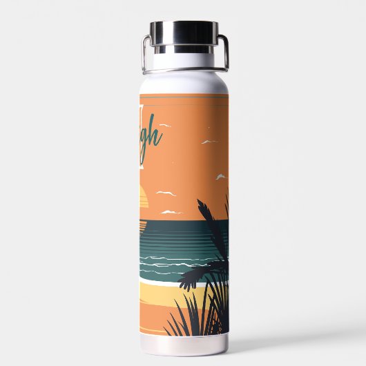 Ocean Sunset Travel Waterfles (Achterkant)
