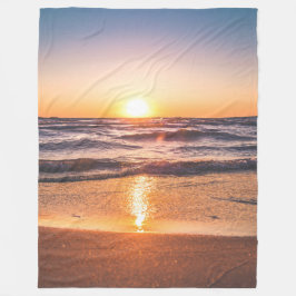 Ocean Sunset Tropische Vakantie Fleece Deken