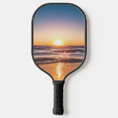Ocean Sunset Tropische Vakantie Pickleball Paddle (Achterkant)