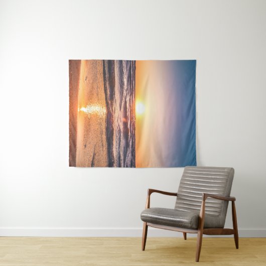 Ocean Sunset Tropische Vakantie Wandkleed (In Situ (horizontaal))