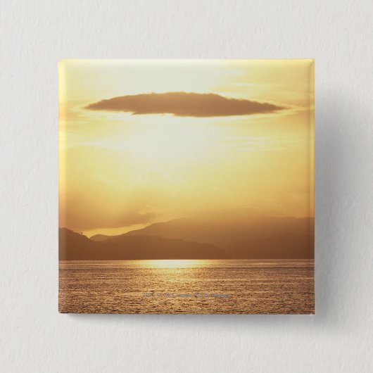Ocean sunset vierkante button 5,1 cm (Voorkant)