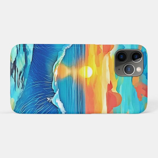 Ocean Sunset Wave Art Case-Mate iPhone Case (Achterkant (horizontaal))