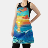 Ocean Sunset Wave Art Schort (Insitu)