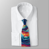 Ocean Sunset Waves Neck Tie Stropdas (Gebonden)