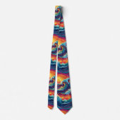 Ocean Sunset Waves Neck Tie Stropdas (Achterkant)