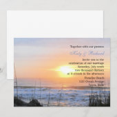 Ocean Sunset Wedding Uitnodiging (Voorkant / Achterkant)