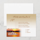 Ocean Sunset Yacht RSVP Kaartje (Voorkant / Achterkant)
