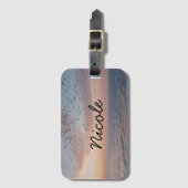 Ocean Sunset Zomer Beach Waves op maat Lugga Bagagelabel (Voorkant (verticaal))