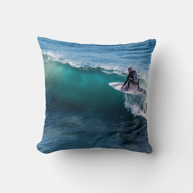 Ocean Surf Action Beach Pillow Kussen (Voorkant)