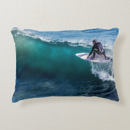 Ocean Surf Action Beach Water Pillow Accent Kussen