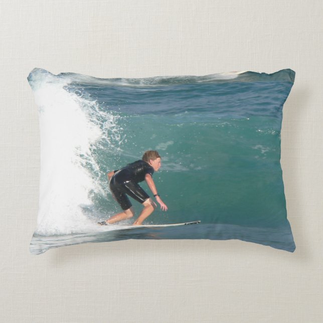 Ocean Surf Action Water Beach Pillow Accent Kussen (Voorkant)