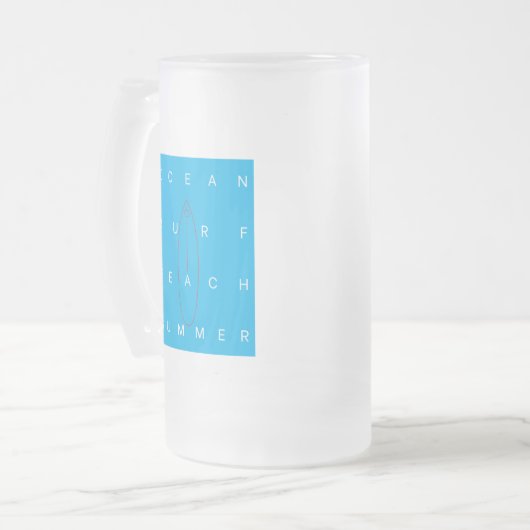 OCEAN SURF BEACH SUMMER MATGLAS BIERPUL (Voorkant links)