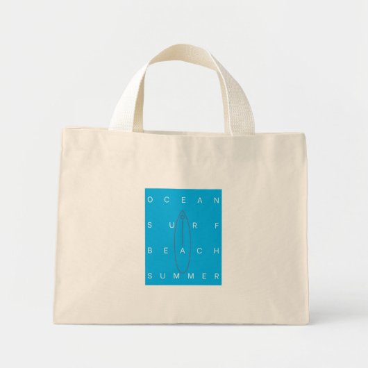 OCEAN SURF BEACH SUMMER MINI TOTE BAG (Voorkant)