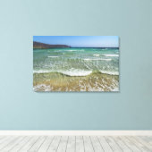 Ocean surf in Elafonisi Beach - Europe, Griekenlan Canvas Afdruk (Insitu (Houten vloer))