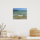 Ocean surf in Elafonisi Beach - Europe, Griekenlan Poster (Keuken)