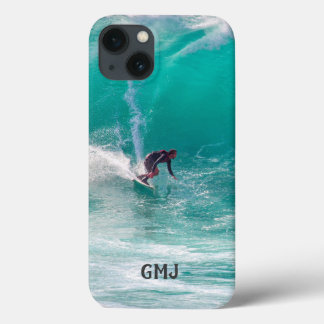 Ocean Surfer aangepaste monogram telefoongevallen iPhone 13 Hoesje