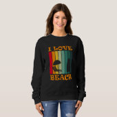 Ocean Surfer Holiday Tropical I Love Beach Summer Trui (Voorkant volledig)
