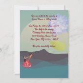 Ocean Surfing op Pancakes Sweet Love Wedding Kaart (Achterkant)