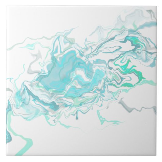 Ocean Swirl I Ceramic Tegel Tegeltje (Voorkant)