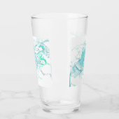 Ocean Swirl I Glass Cup Glas (Links)
