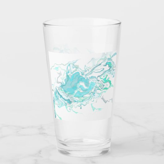 Ocean Swirl I Glass Cup Glas (Voorkant)