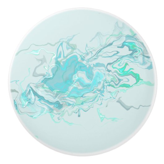 Ocean Swirl II Ceramic Knob. Keramische Knop (Voorkant)