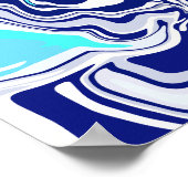 Ocean Swirls - Een dynamische Abstracte stroom Poster (Hoek)